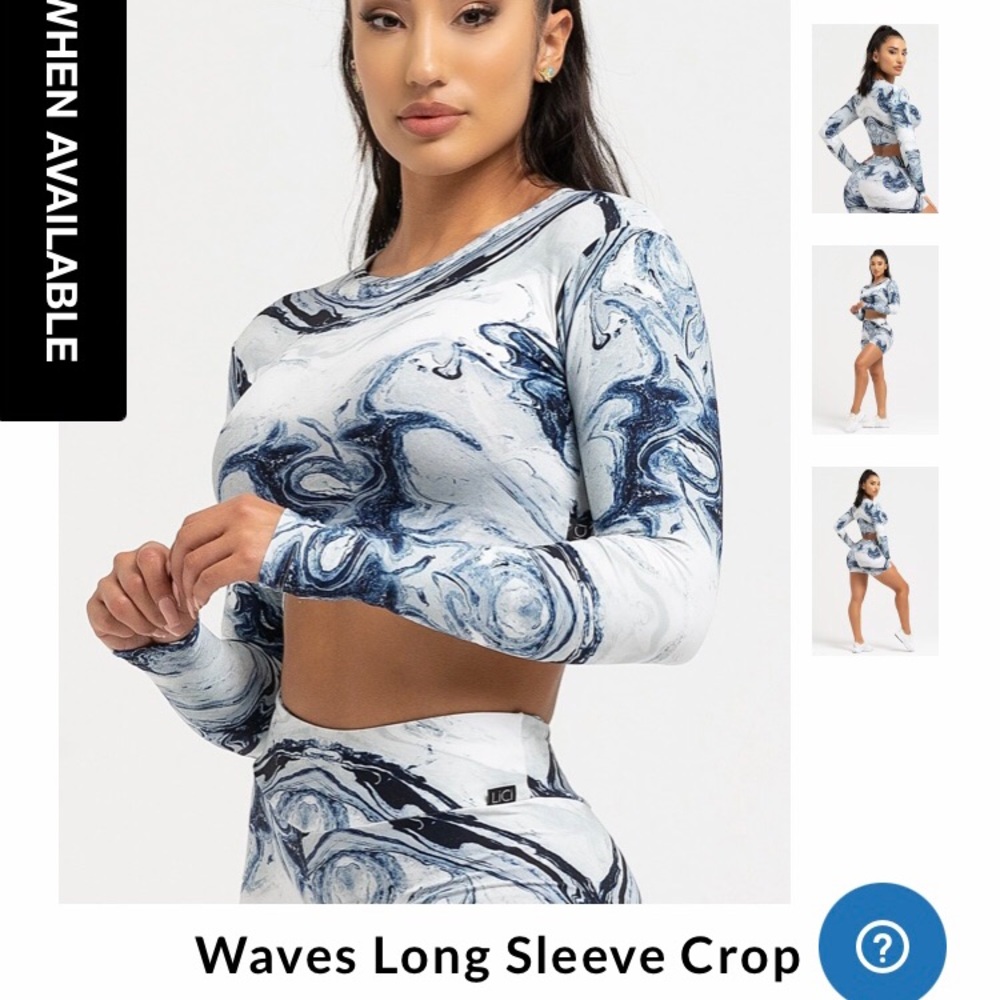 LiCi Fit Waves Long Sleeve Crop Top